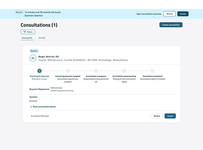 tcc Core, overview Consultation